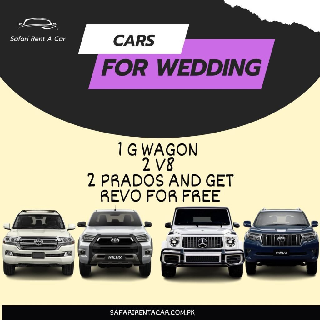 Elevate Your Special Day with Safari Rent A Car’s Exclusive Wedding Cars Package