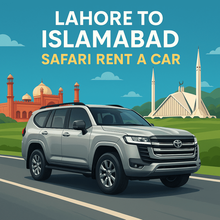 Rent a car lahore to islamabad