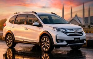 Rent a car near me - Honda BR-V available for rental in Islamabad Pakistan with professional driver services