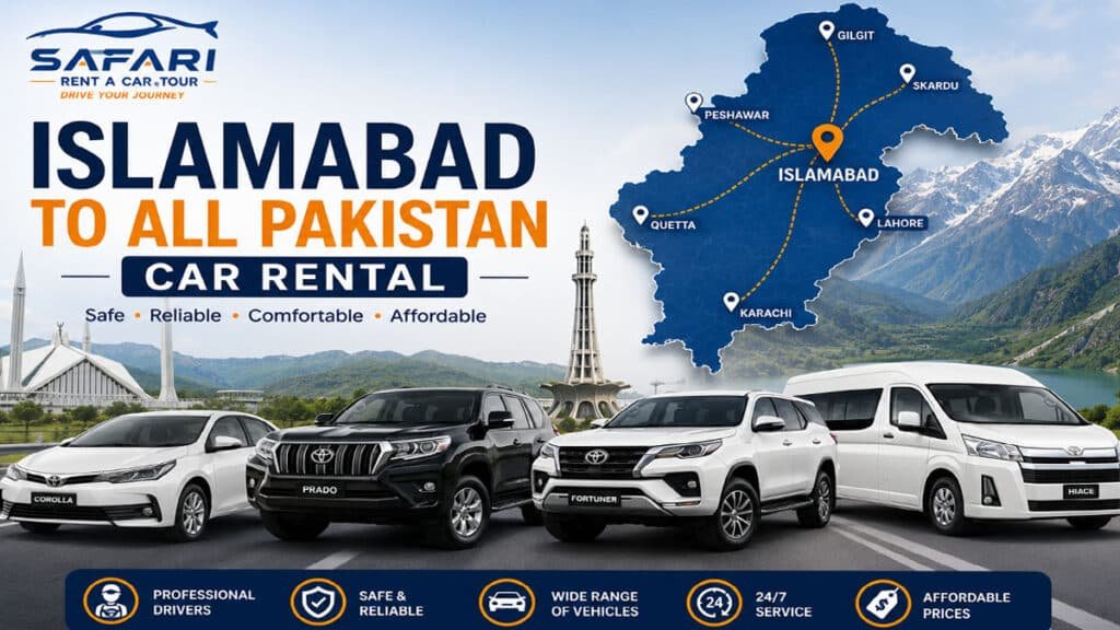 Safari Rent a Car providing nationwide car rental service from Islamabad